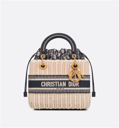 dior wicker bag mini|christian dior medium lady bag.